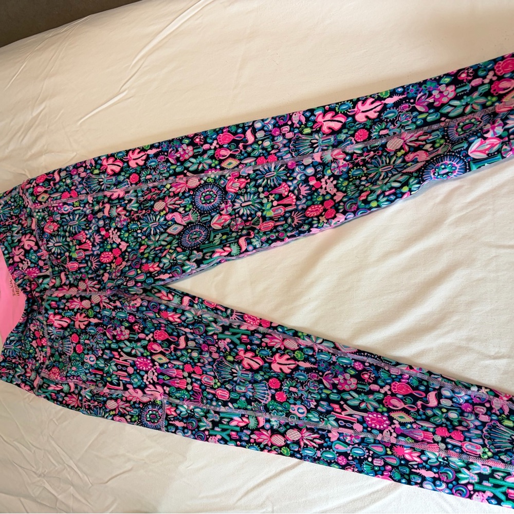 Lilly Pulitzer Pink and Blue Patterned Leggings